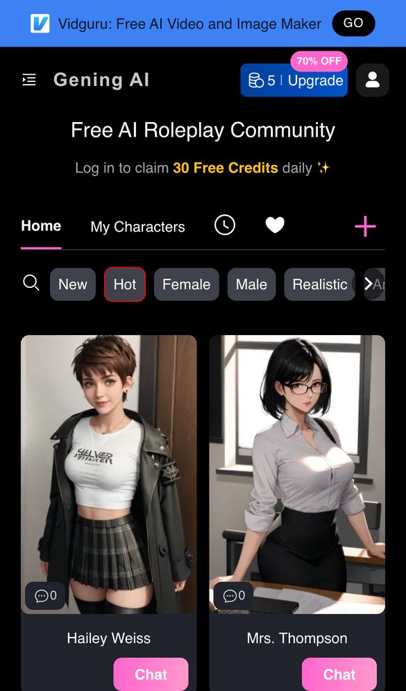 Gening AI home page on a phone, Oct 8, 2026