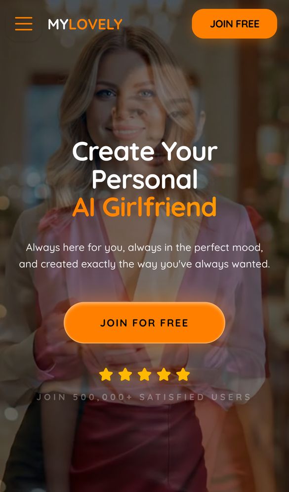 MyLovely AI home page on a phone, Oct 8, 2026
