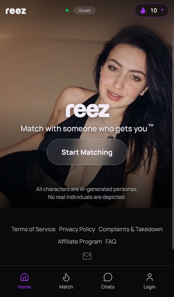 reez app home page on a phone, Oct 8, 2026