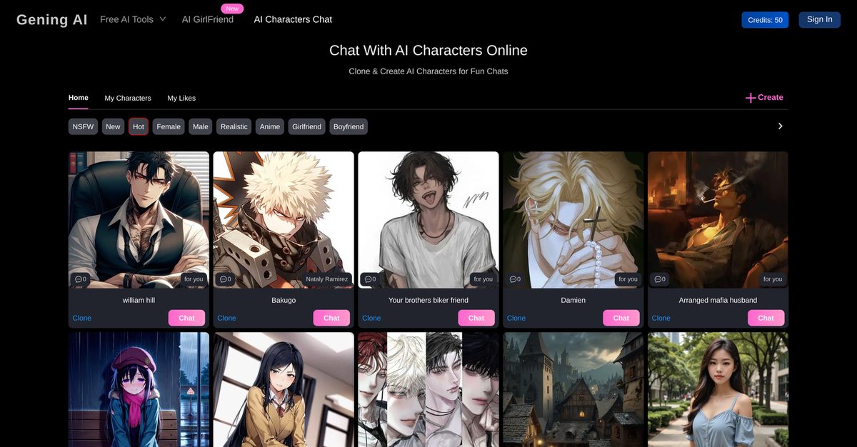 Gening AI app screenshot