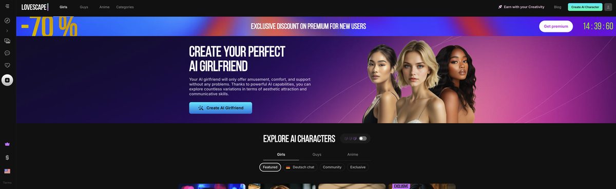 Lovescape app screenshot