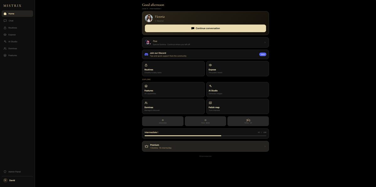Mistrix app screenshot