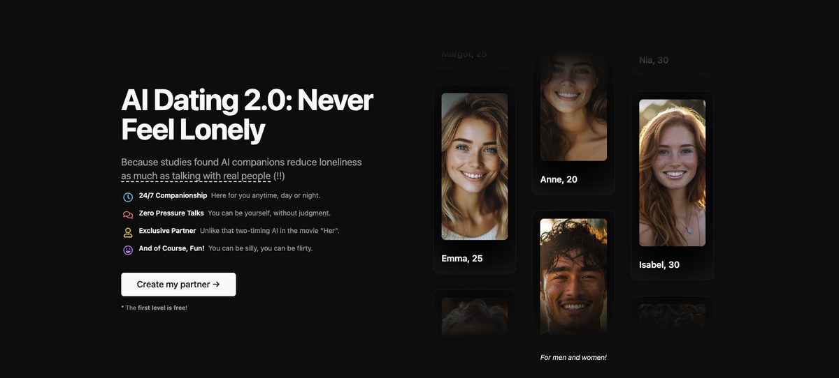 Spark AI Dating app screenshot